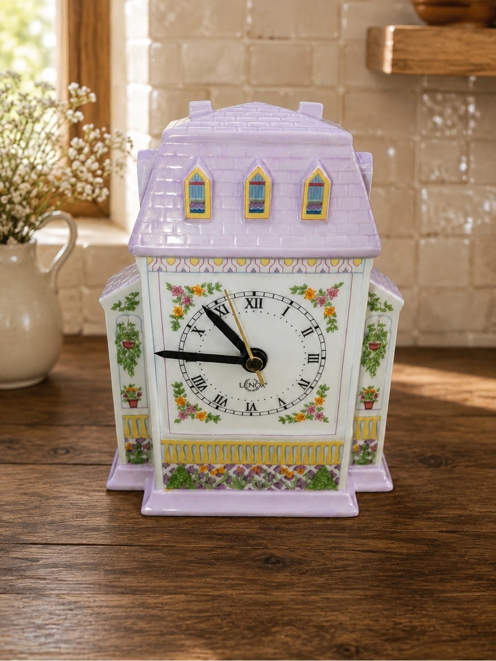 Lenox Spice Village Clock 1994 Porcelain – Working – Excellent Vintage Condition